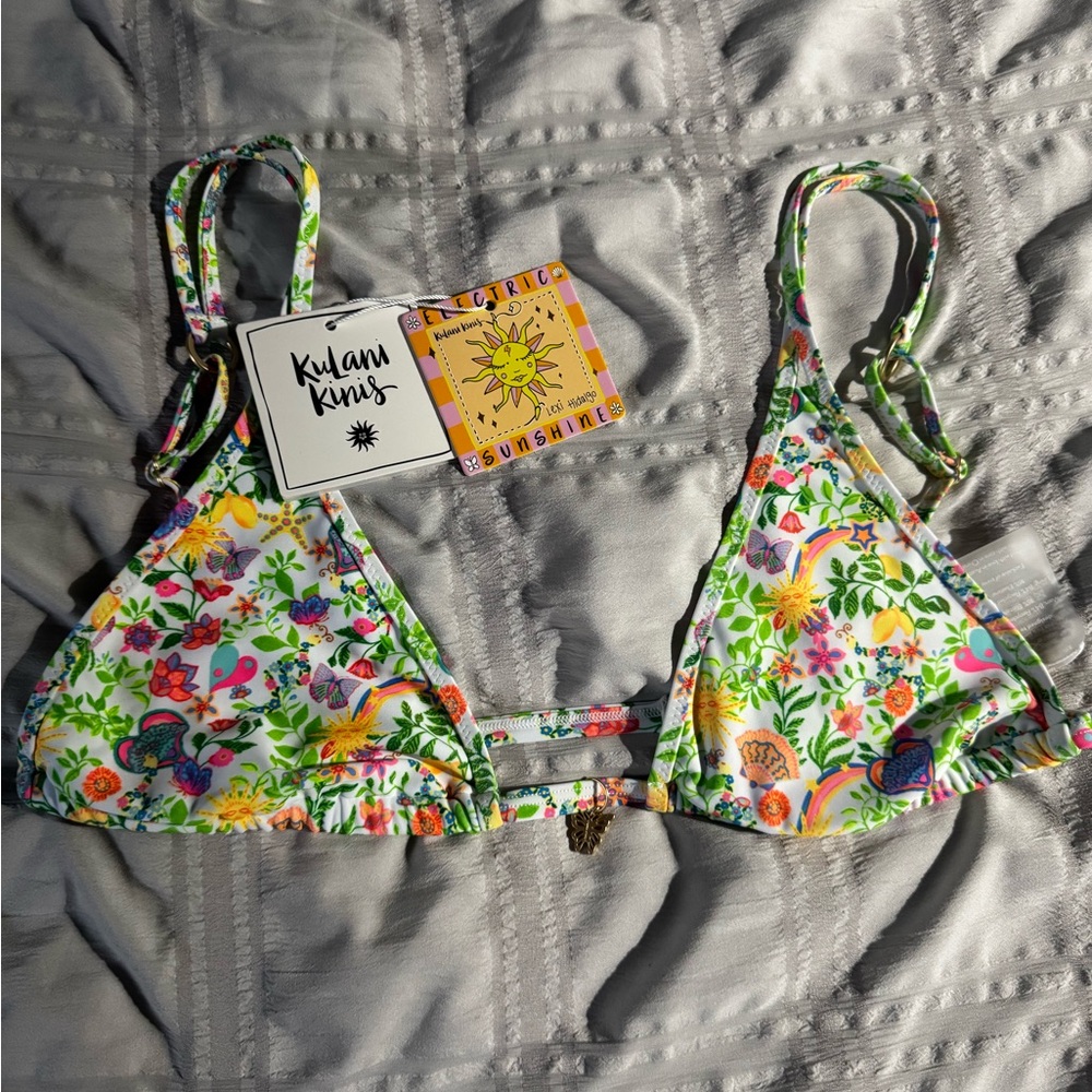 Kulani Kinis Floral Bikini Top - Multicolor